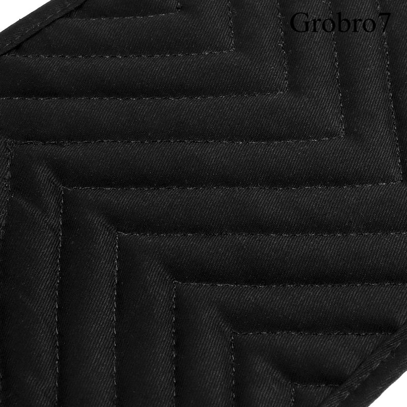 GROBRO7 5Pack Cotton Pocket Pot Holder Set Kitchen Heat Resistant Potholder Machine Washable Hot Pads Bulk Oven Mitts Black Plain Hot Pads Trivet for Baking Cooking with Pocket 7x9 - Image 4